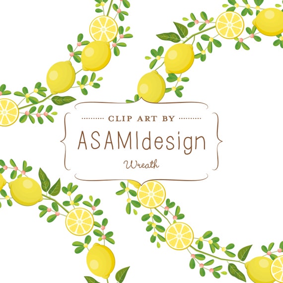 Detail Lemon Wreath Clipart Nomer 57