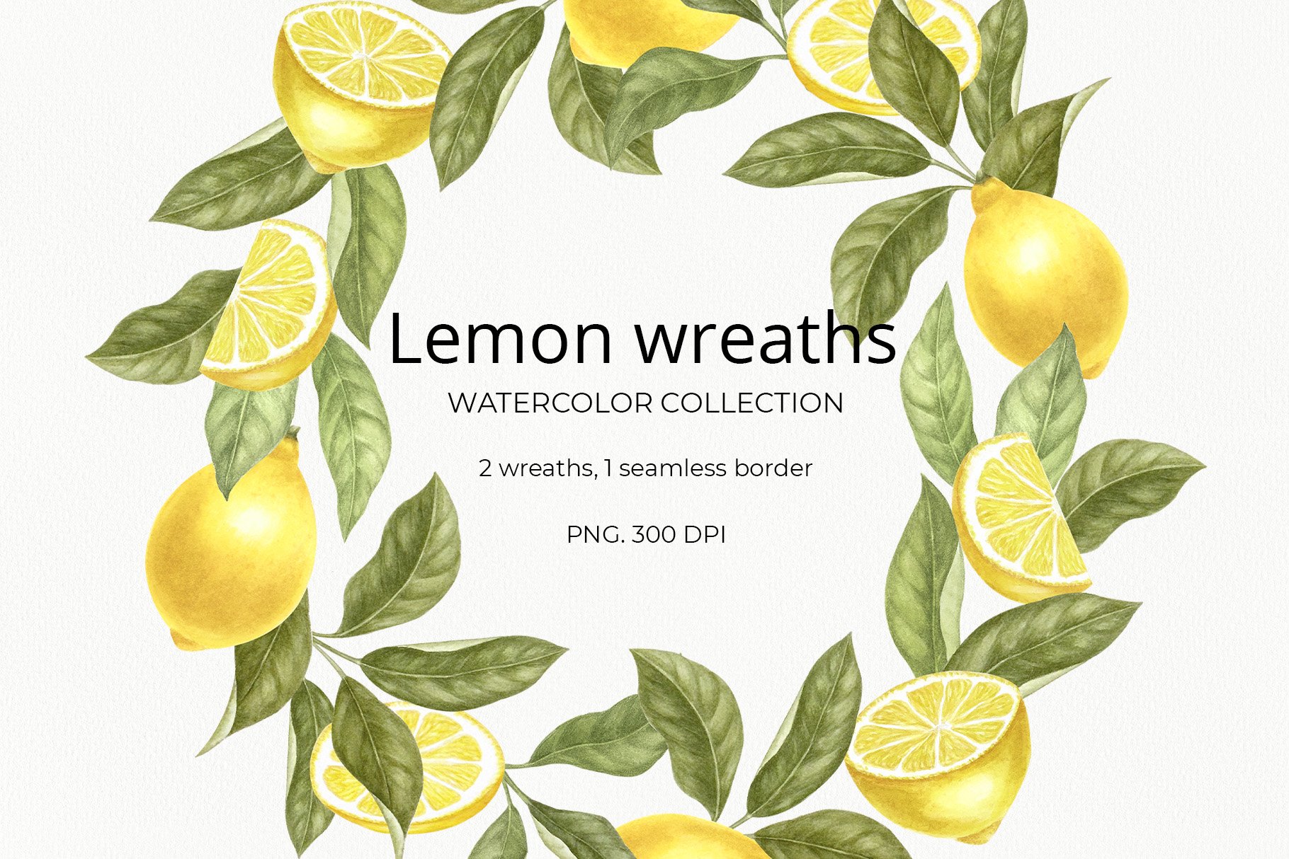 Detail Lemon Wreath Clipart Nomer 58