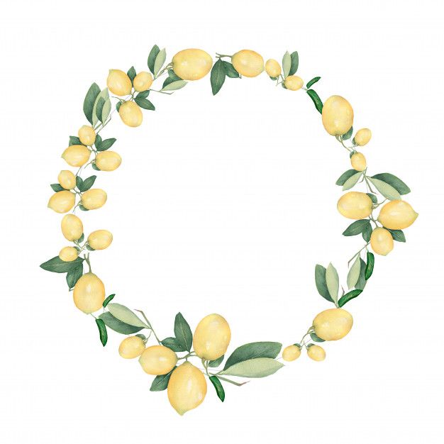 Detail Lemon Wreath Clipart Nomer 7
