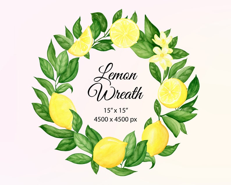 Detail Lemon Wreath Clipart Nomer 10