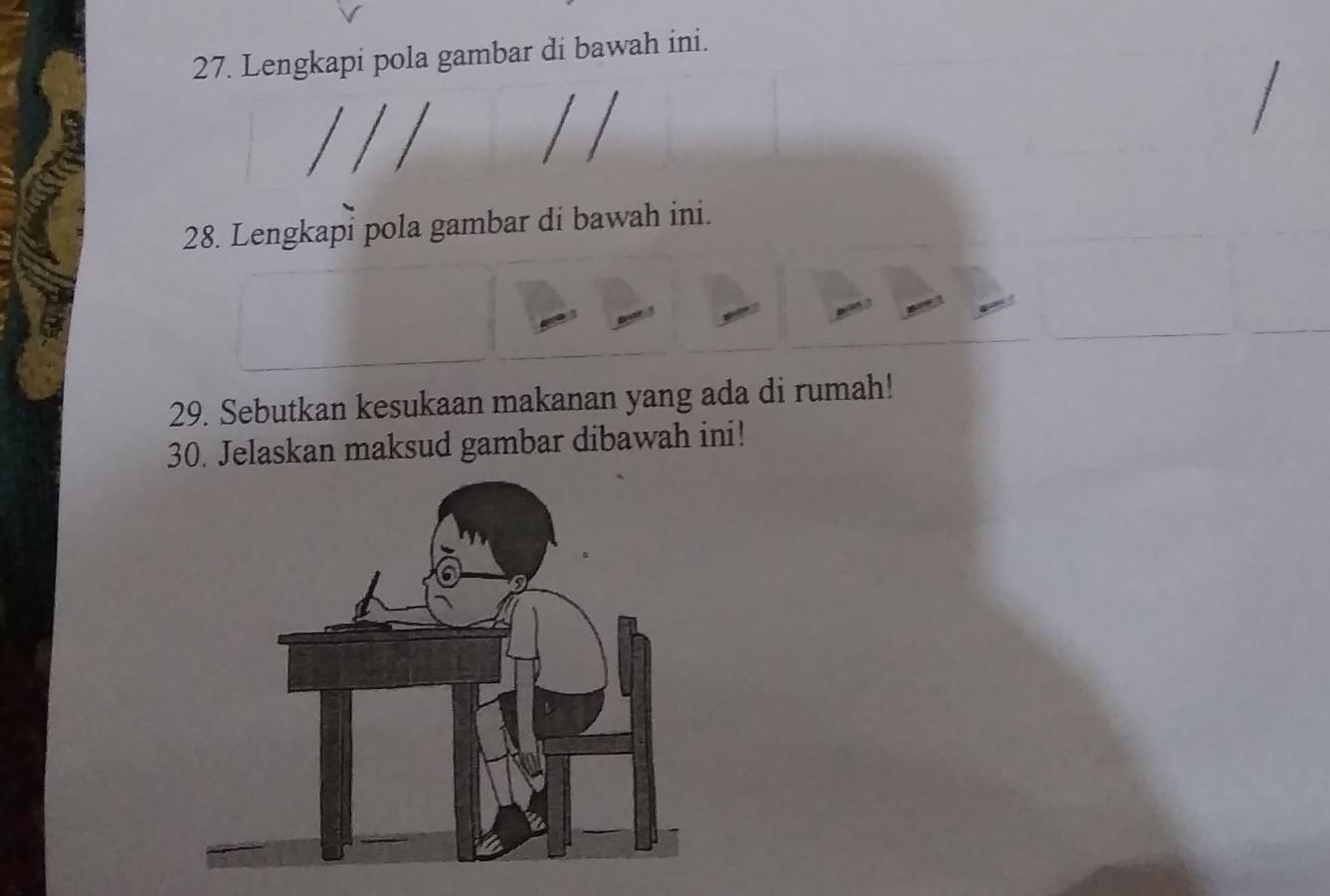 Detail Lengkapi Pola Gambar Dibawah Ini Nomer 2