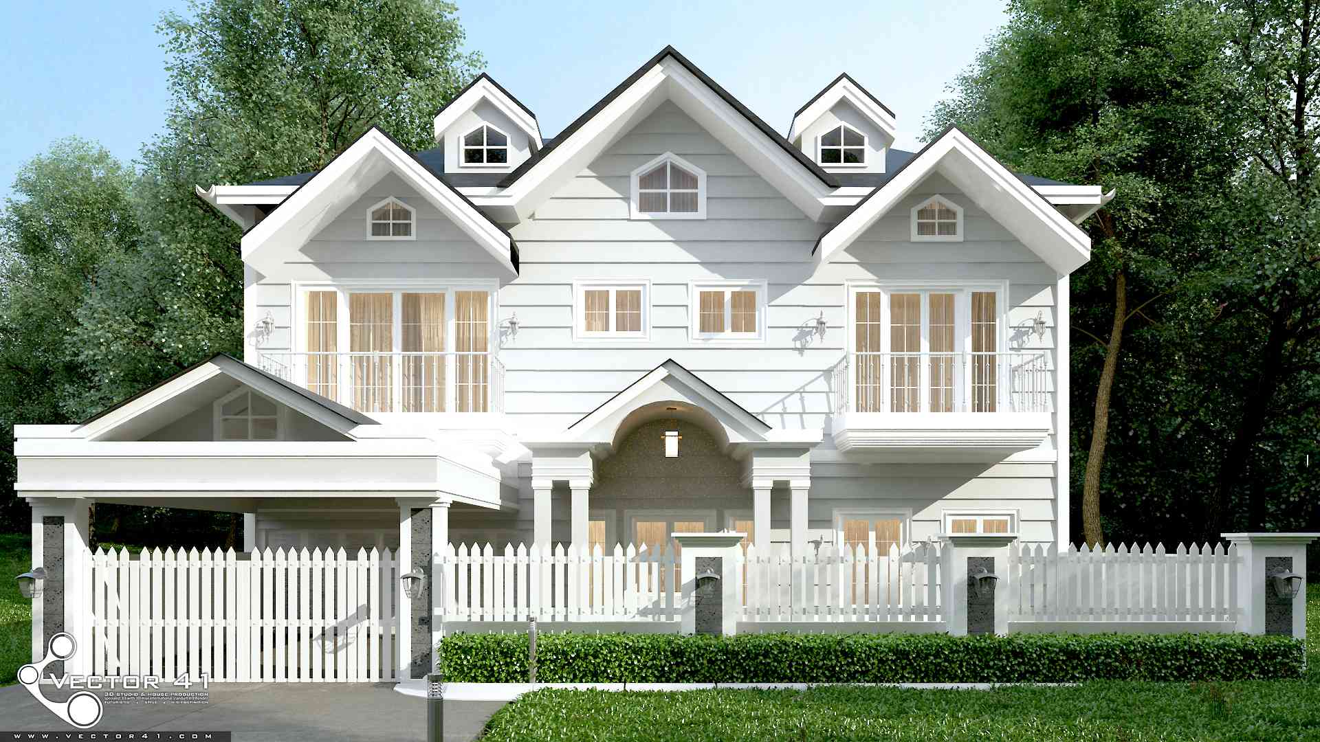 Detail Model Rumah American Style Nomer 9