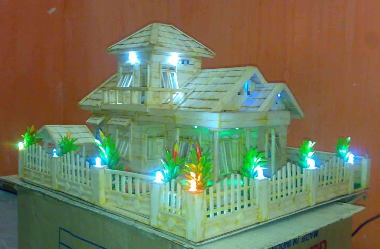 Detail Model Rumah Dari Stik Es Krim Nomer 50