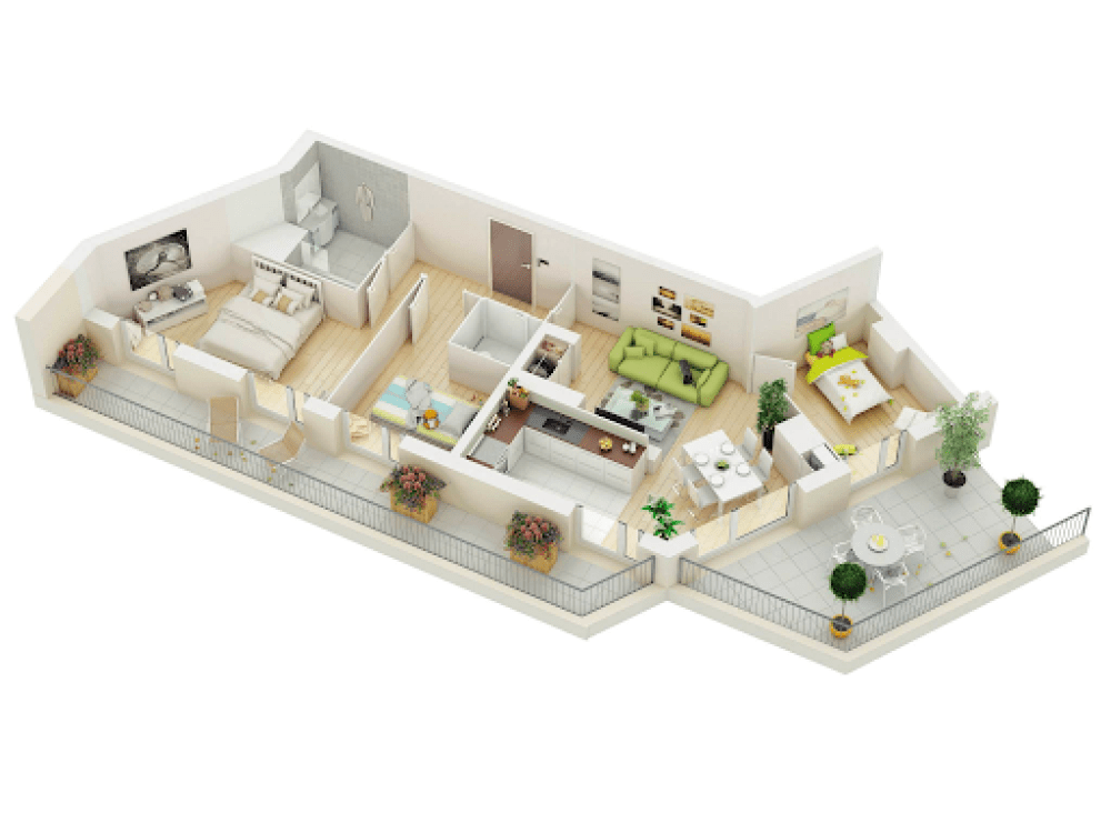 Detail Model Rumah Kamar 3 Nomer 16