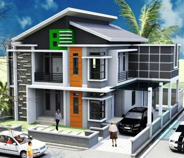 Detail Model Rumah Lantai 2 Sederhana Nomer 17