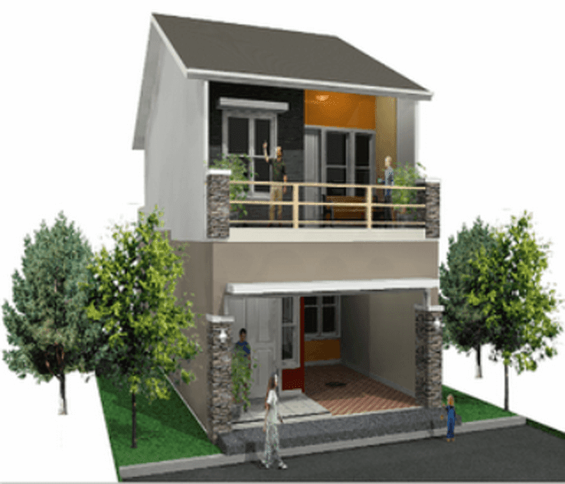 Detail Model Rumah Sederhana 2 Lantai Nomer 6