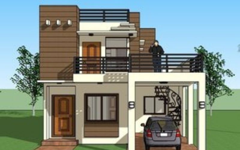 Detail Model Rumah Tingkat Sebagian Nomer 42