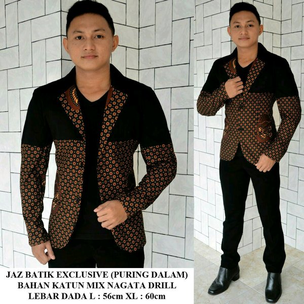 Detail Model Semi Jas Batik Pria Nomer 28