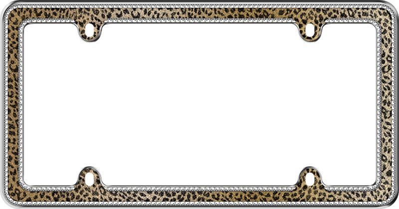 Detail Leopard License Plate Frame Nomer 3