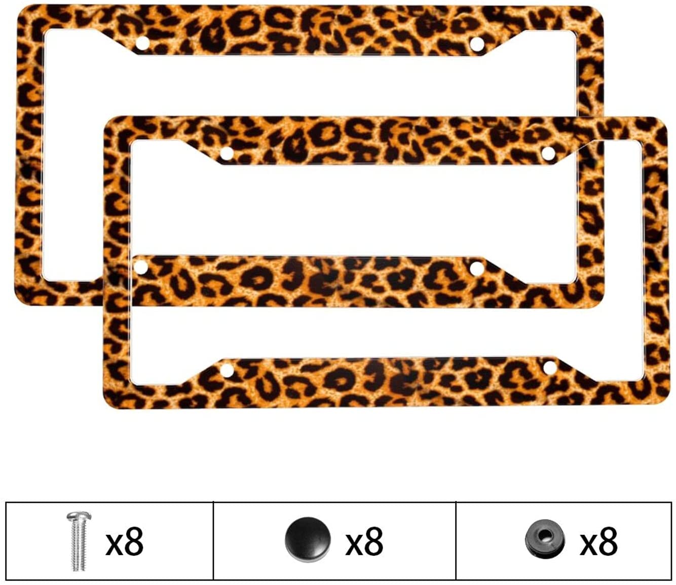 Detail Leopard License Plate Frame Nomer 53