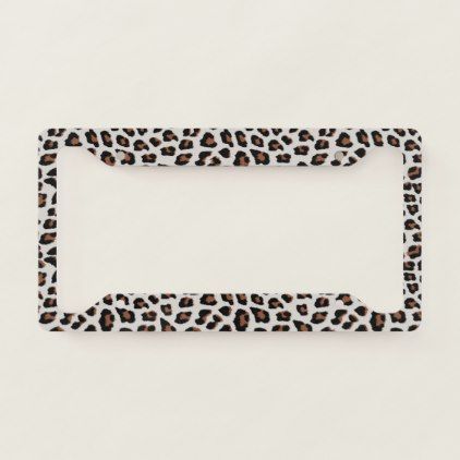 Leopard Print License Plate Frame - KibrisPDR