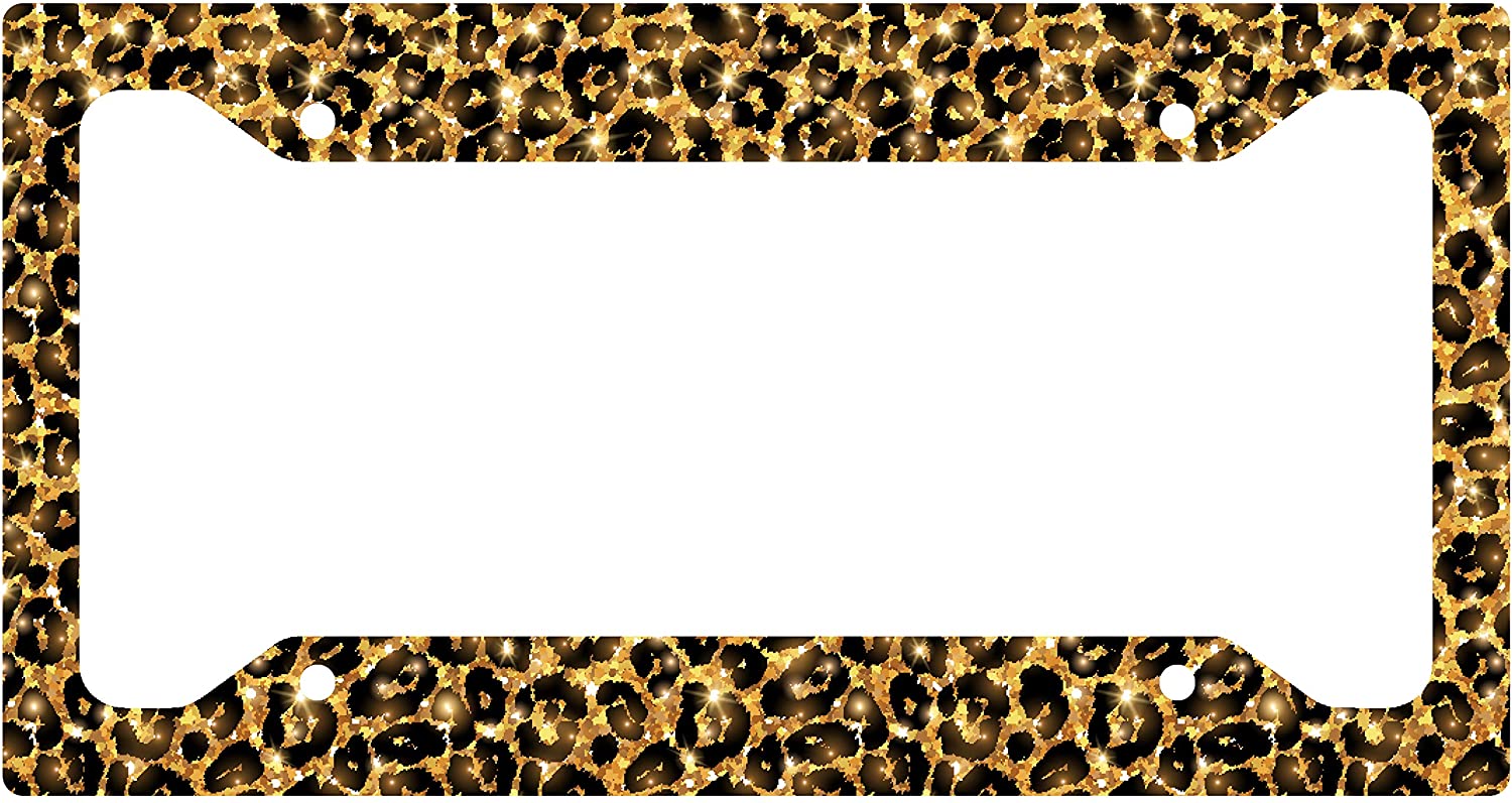 Detail Leopard Print License Plate Frame Nomer 12
