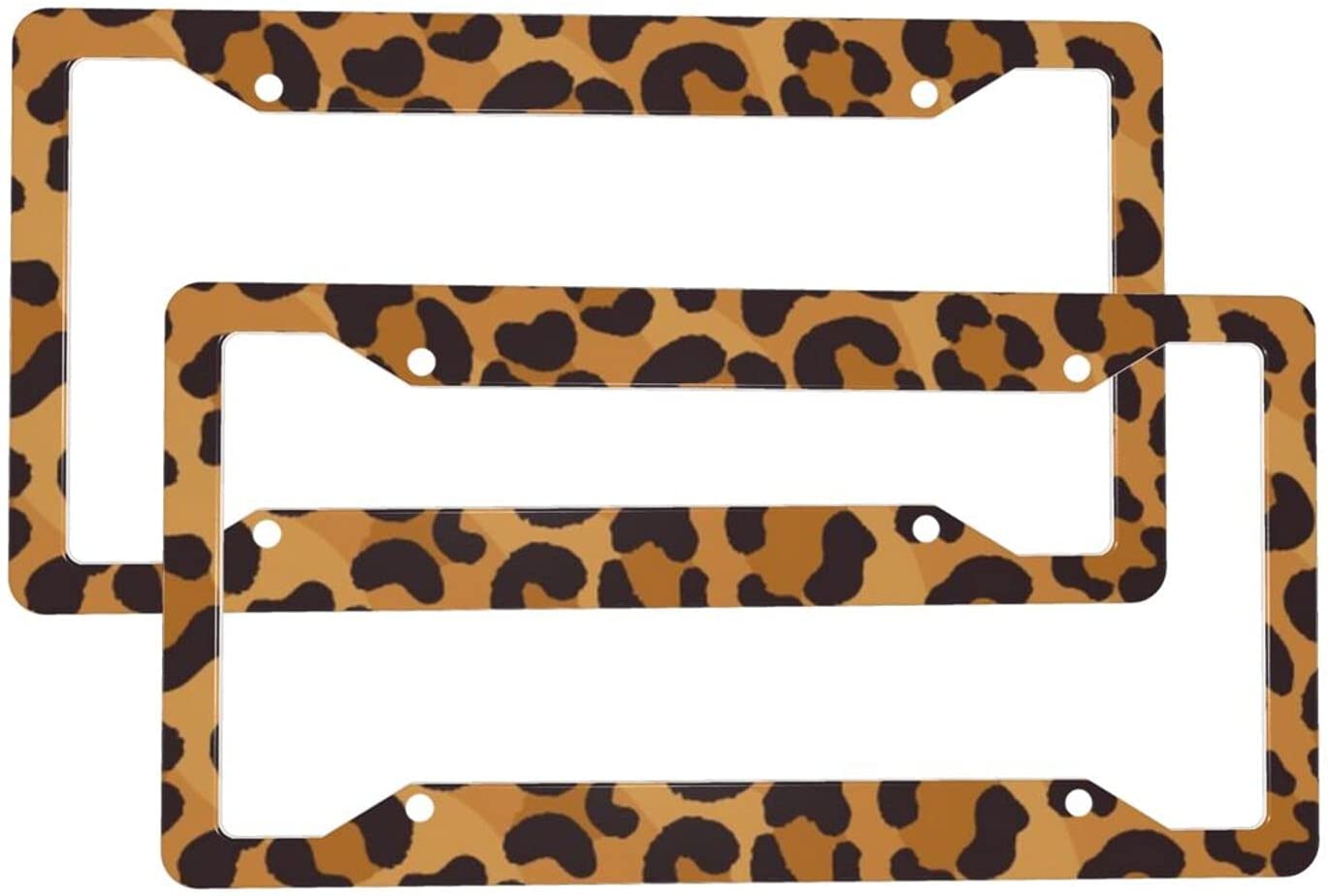 Detail Leopard Print License Plate Frame Nomer 21