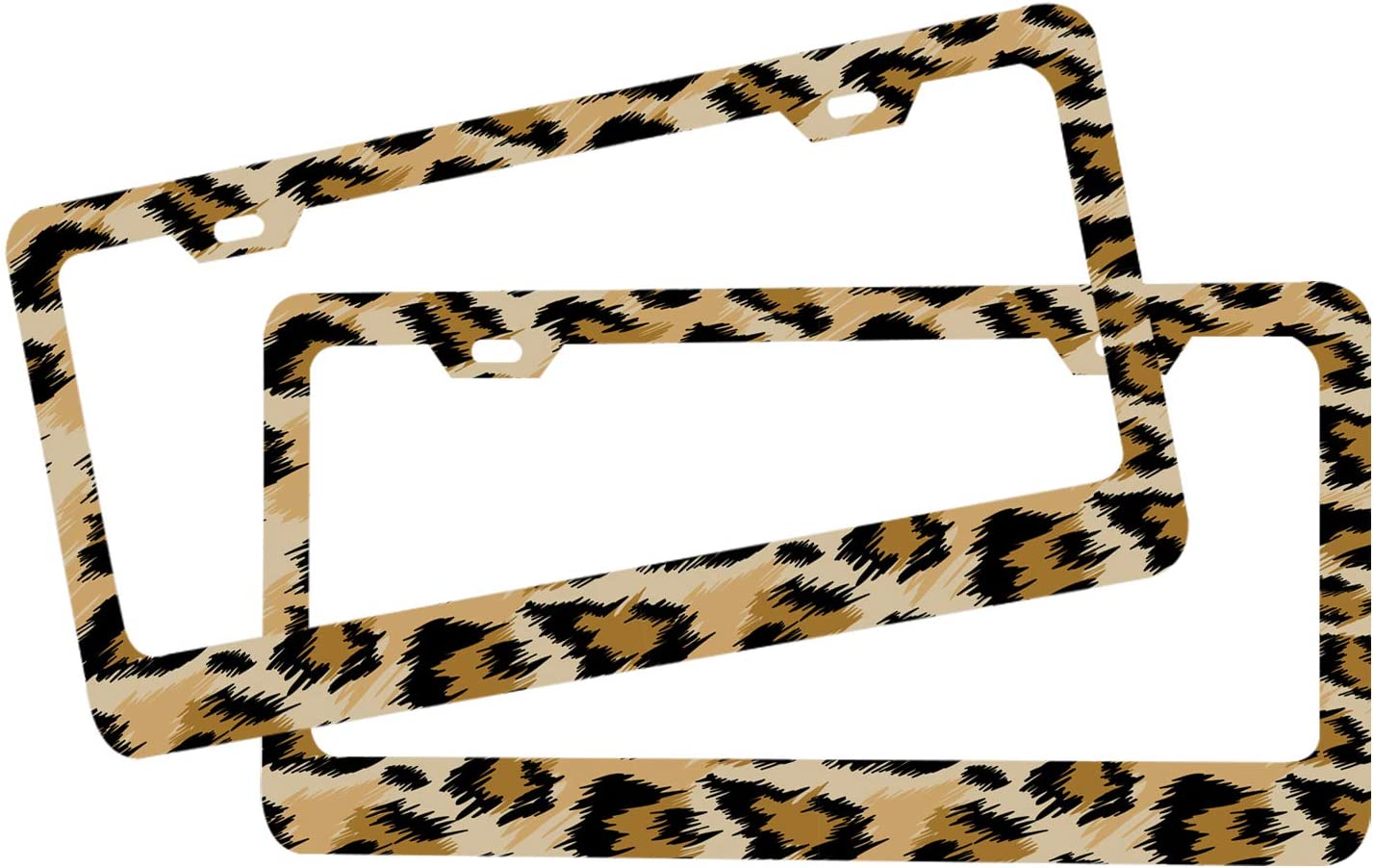 Detail Leopard Print License Plate Frame Nomer 30