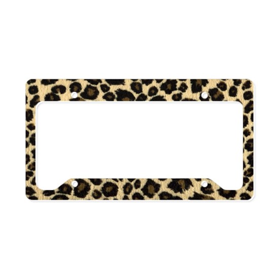 Detail Leopard Print License Plate Frame Nomer 36