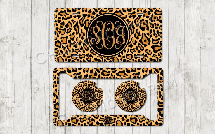 Detail Leopard Print License Plate Frame Nomer 60