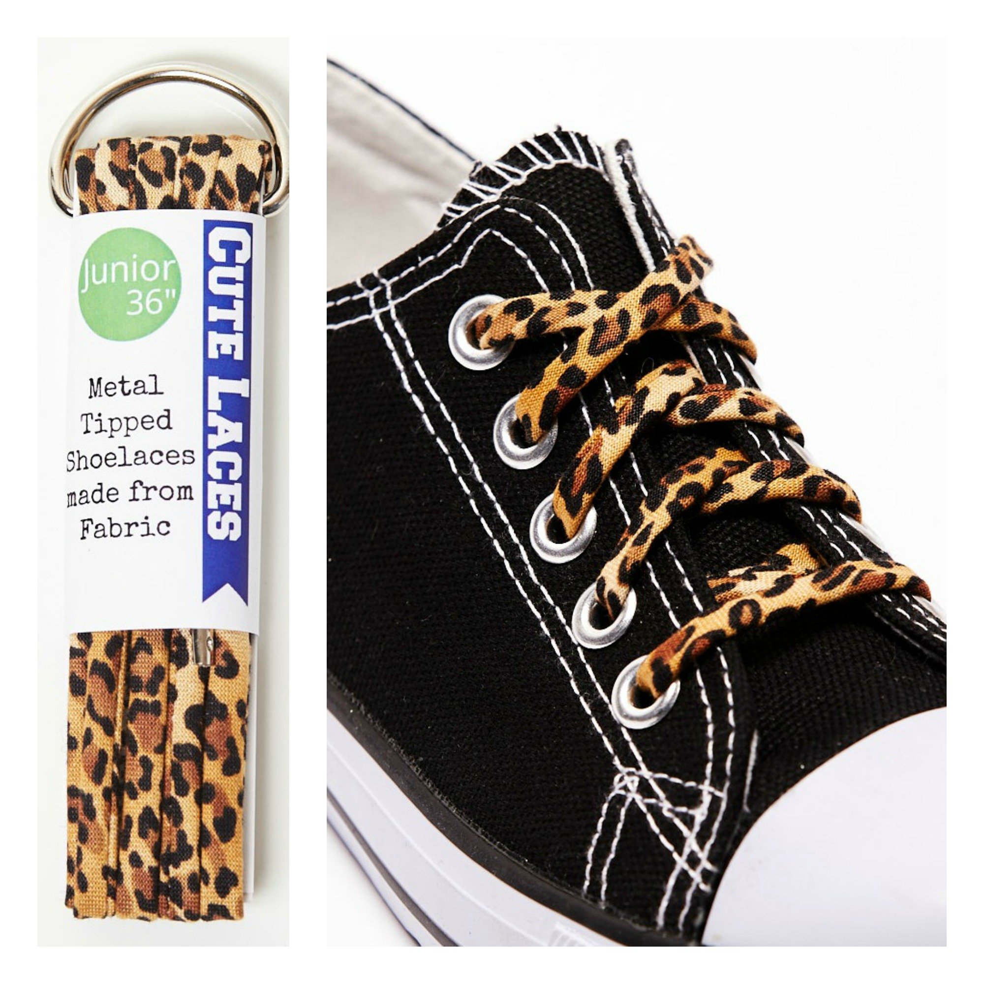 Detail Leopard Print Shoelaces Nomer 4