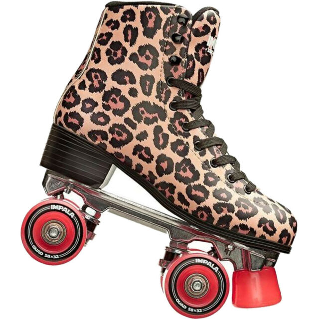 Detail Leopard Roller Skates Nomer 37