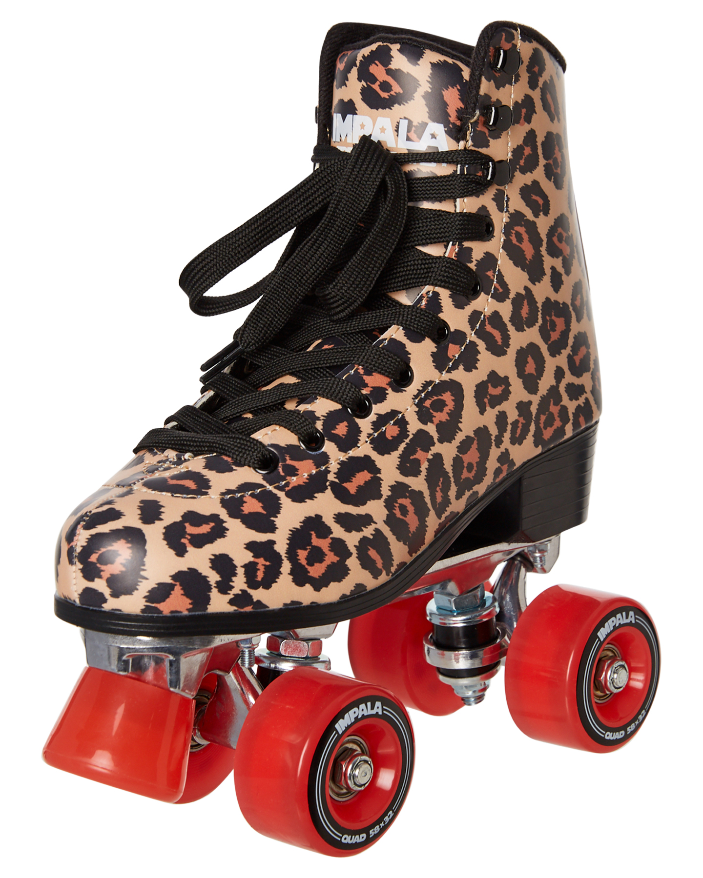 Detail Leopard Roller Skates Size 9 Nomer 8