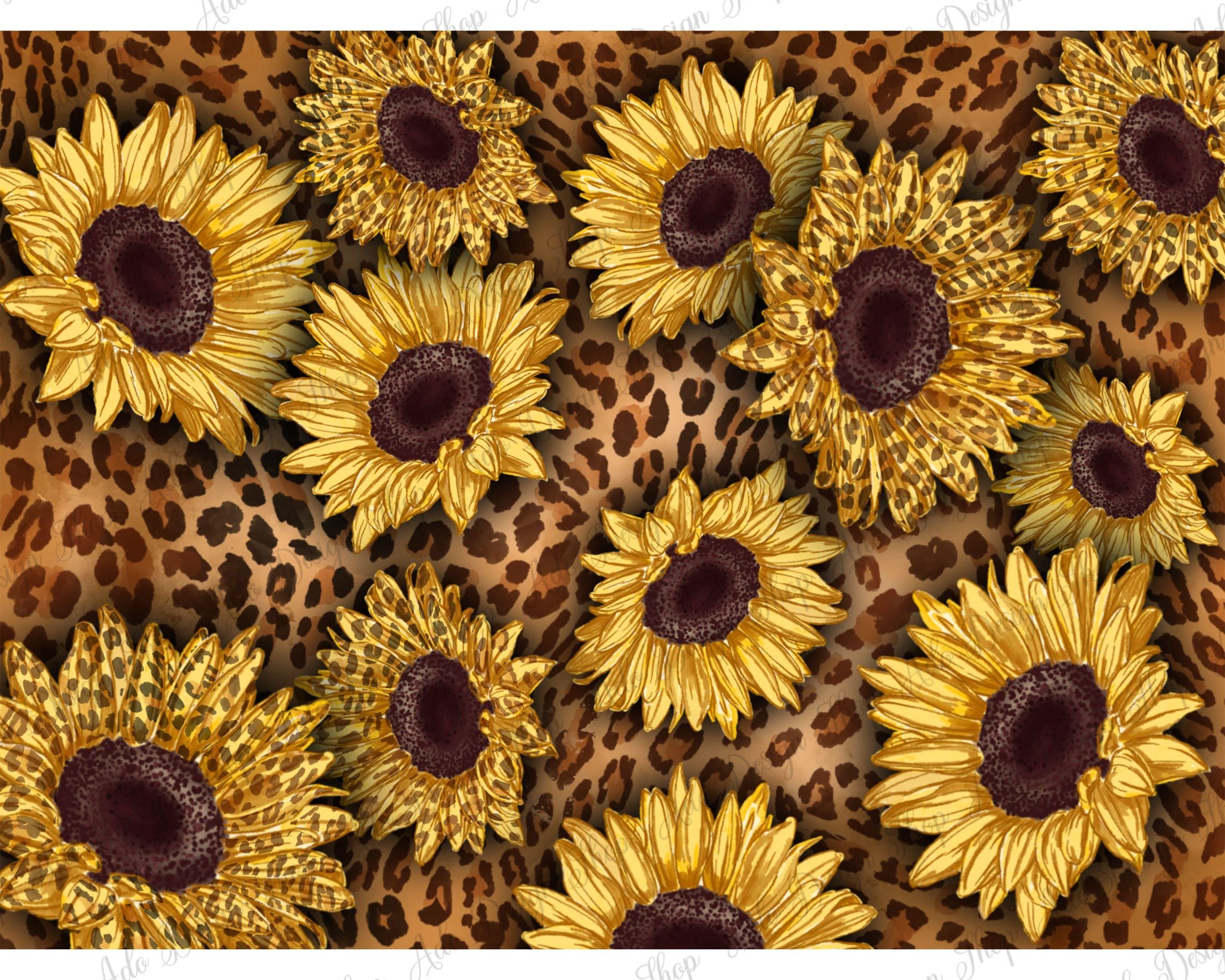 Leopard Sunflower Wallpaper - KibrisPDR