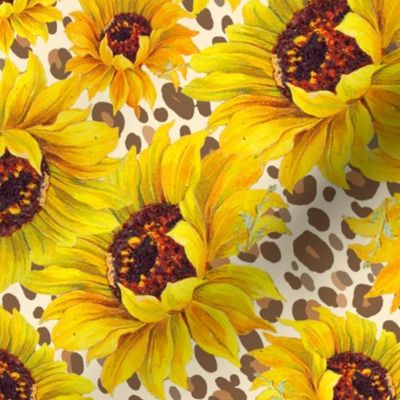 Detail Leopard Sunflower Wallpaper Nomer 19