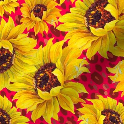 Detail Leopard Sunflower Wallpaper Nomer 29