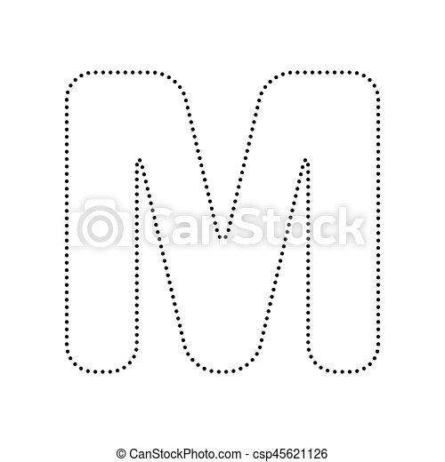 Detail Letter M Clipart Black And White Nomer 11