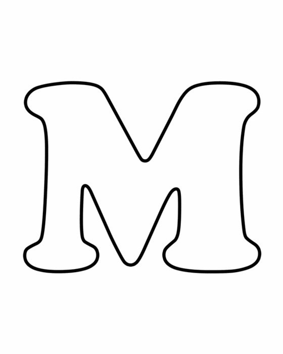 Detail Letter M Clipart Black And White Nomer 31