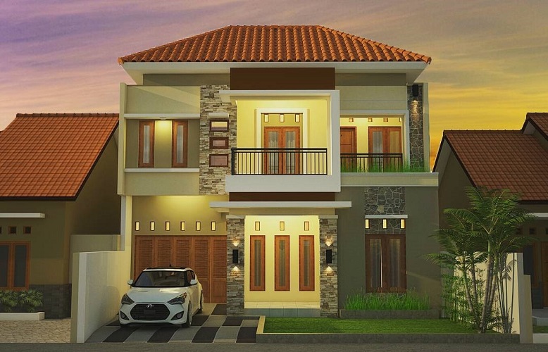 Detail Model Teras Rumah Tingkat Nomer 16