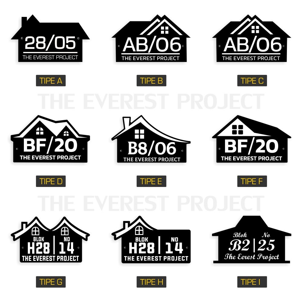 Detail Model Tulisan Nomor Rumah Nomer 15