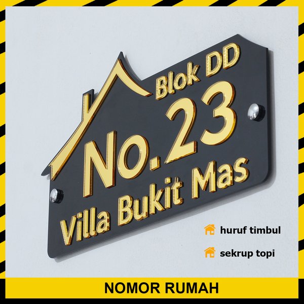 Detail Model Tulisan Nomor Rumah Nomer 23