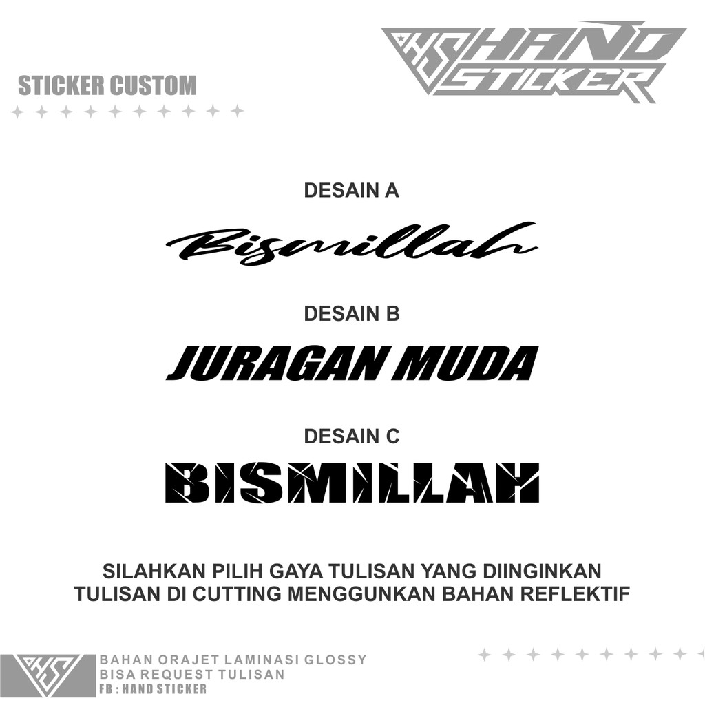 Detail Model Tulisan Stiker Nomer 28