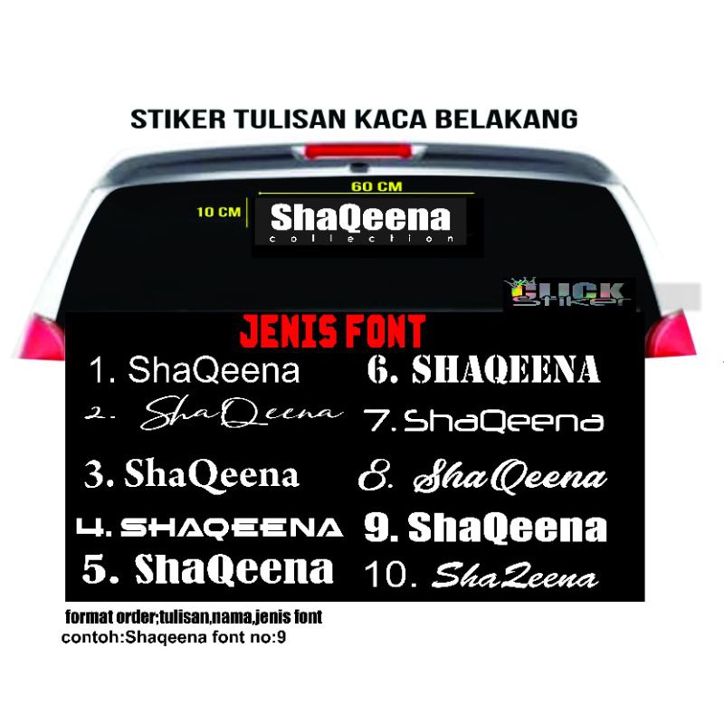 Detail Model Tulisan Stiker Nomer 57