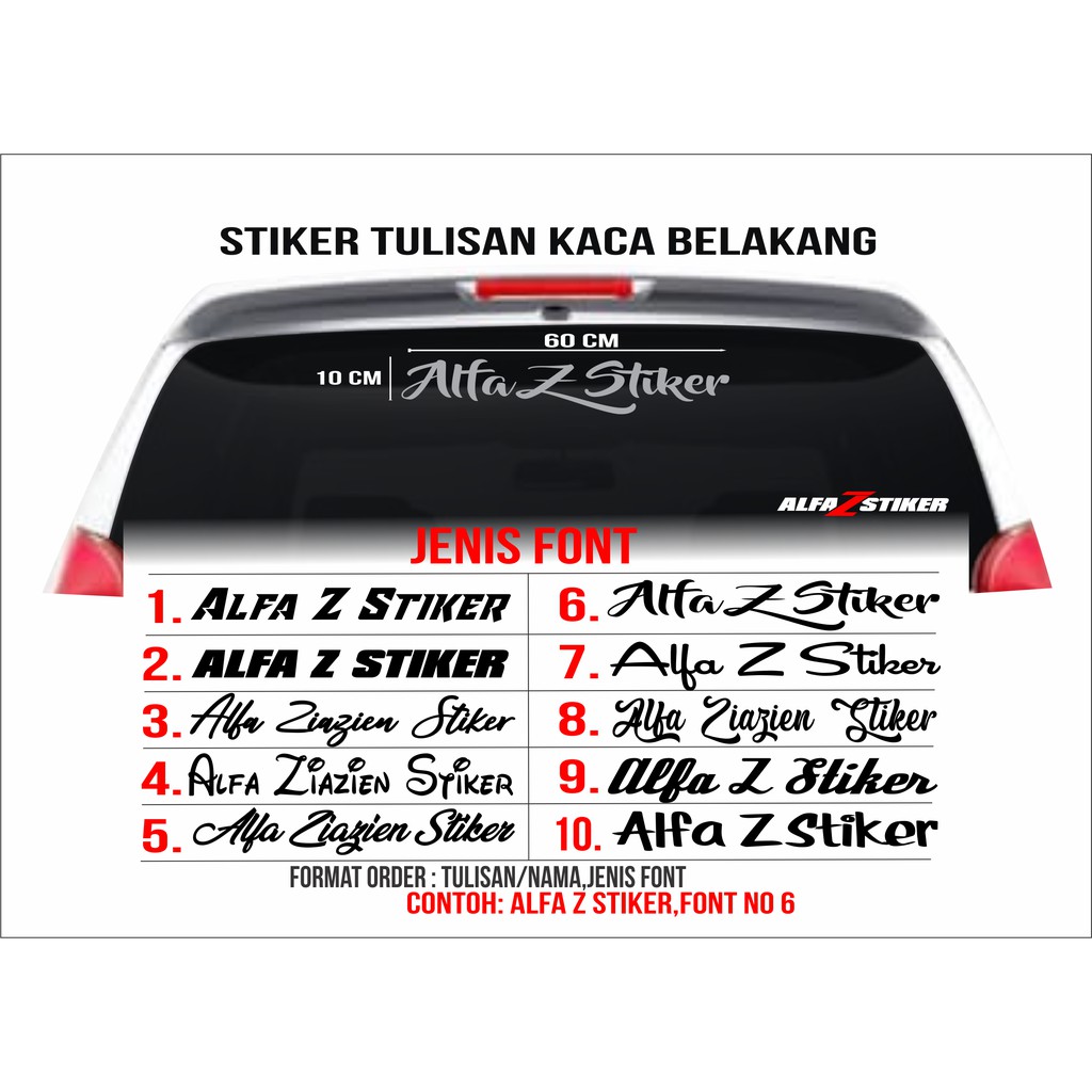 Detail Model Tulisan Stiker Keren Nomer 7