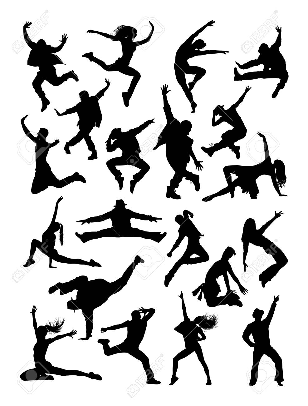 Detail Modern Dance Silhouette Nomer 11