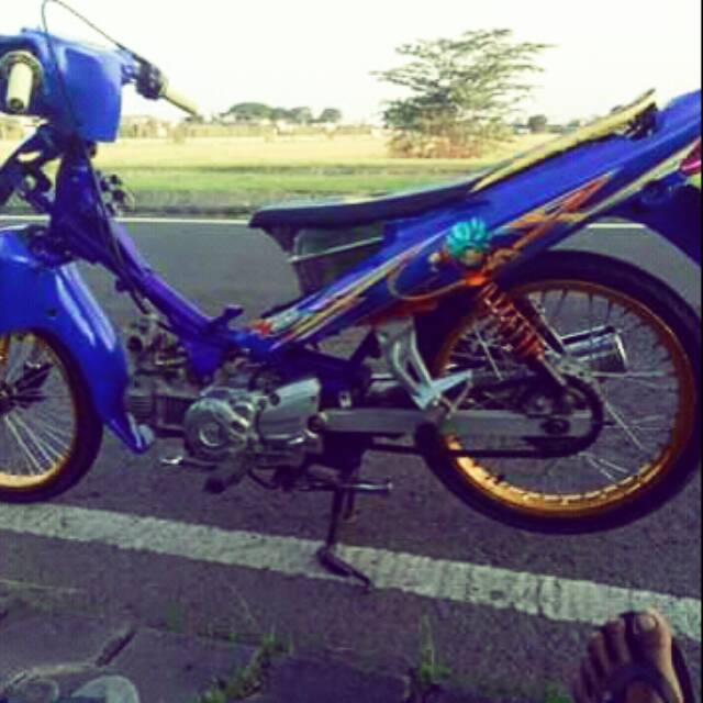 Detail Modifikasi Jupiter Z Warna Biru Nomer 13