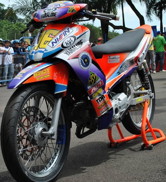 Detail Modifikasi Jupiter Z Warna Biru Nomer 45