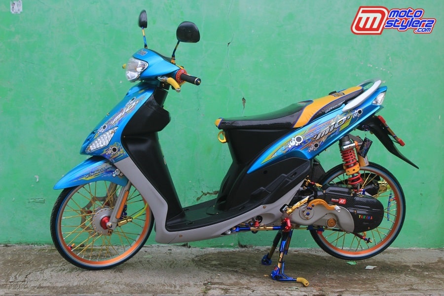 Detail Modifikasi Mio Warna Hijau Nomer 16