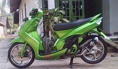 Detail Modifikasi Mio Warna Hijau Nomer 22