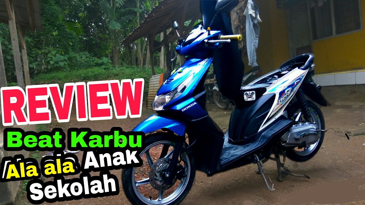 Detail Modifikasi Motor Beat Biru Putih Nomer 12