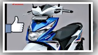 Detail Modifikasi Motor Beat Biru Putih Nomer 25