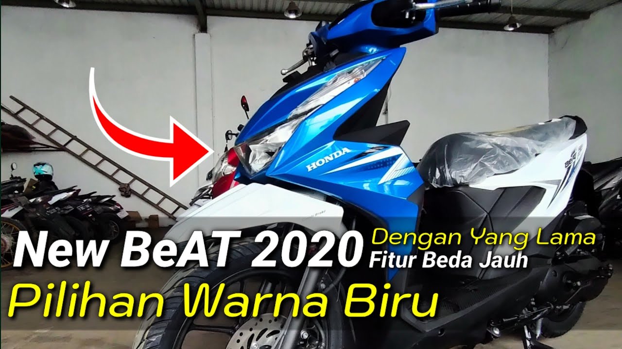 Detail Modifikasi Motor Beat Biru Putih Nomer 34