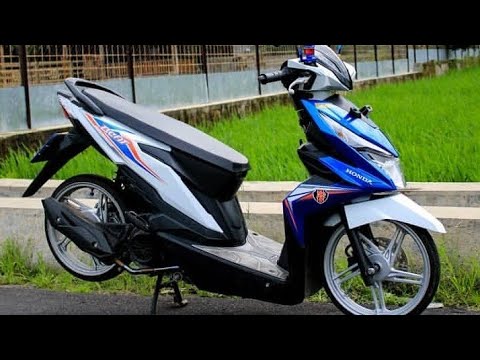 Detail Modifikasi Motor Beat Biru Putih Nomer 5