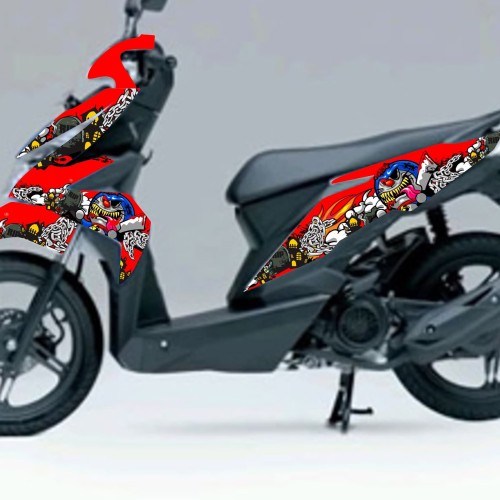 Detail Modifikasi Motor Beat Gambar Doraemon Nomer 28