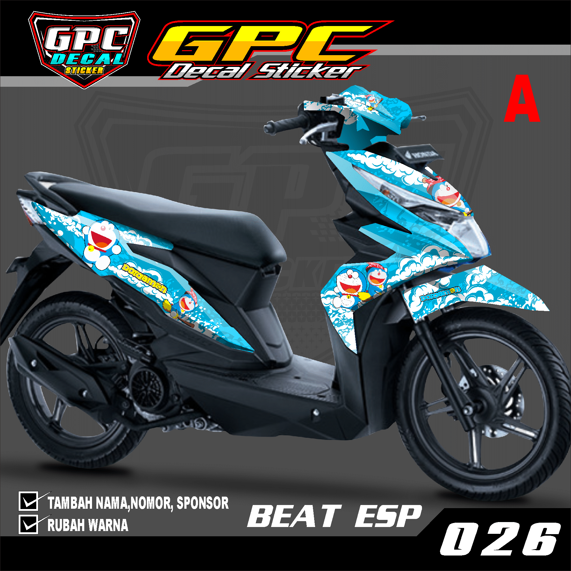 Detail Modifikasi Motor Beat Gambar Doraemon Nomer 31