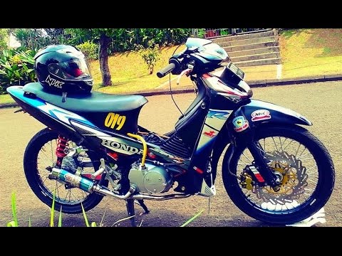 Detail Modifikasi Motor Karisma Drag Nomer 27