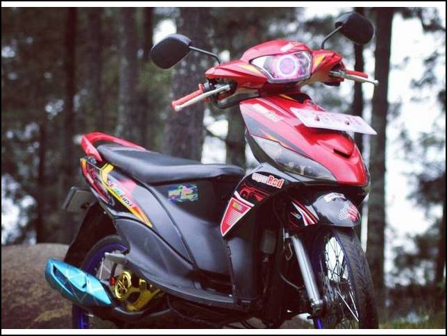 Modifikasi Motor Mio J Warna Merah - KibrisPDR