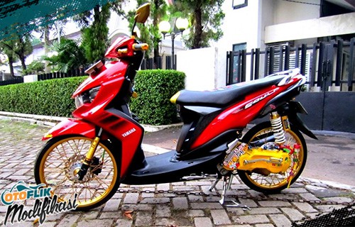 Detail Modifikasi Motor Mio J Warna Merah Nomer 5