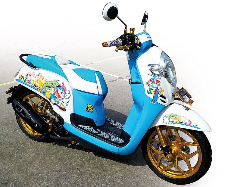 Detail Modifikasi Motor Scoopy Doraemon Nomer 4