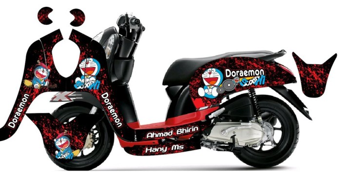 Detail Modifikasi Motor Scoopy Doraemon Nomer 5